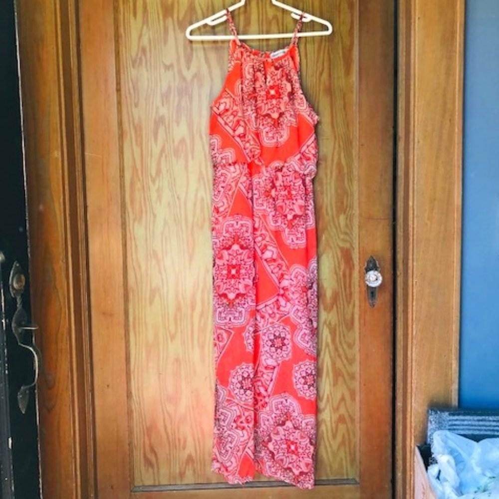 Cute Orange Paisley Sundress Juniors Medium EUC